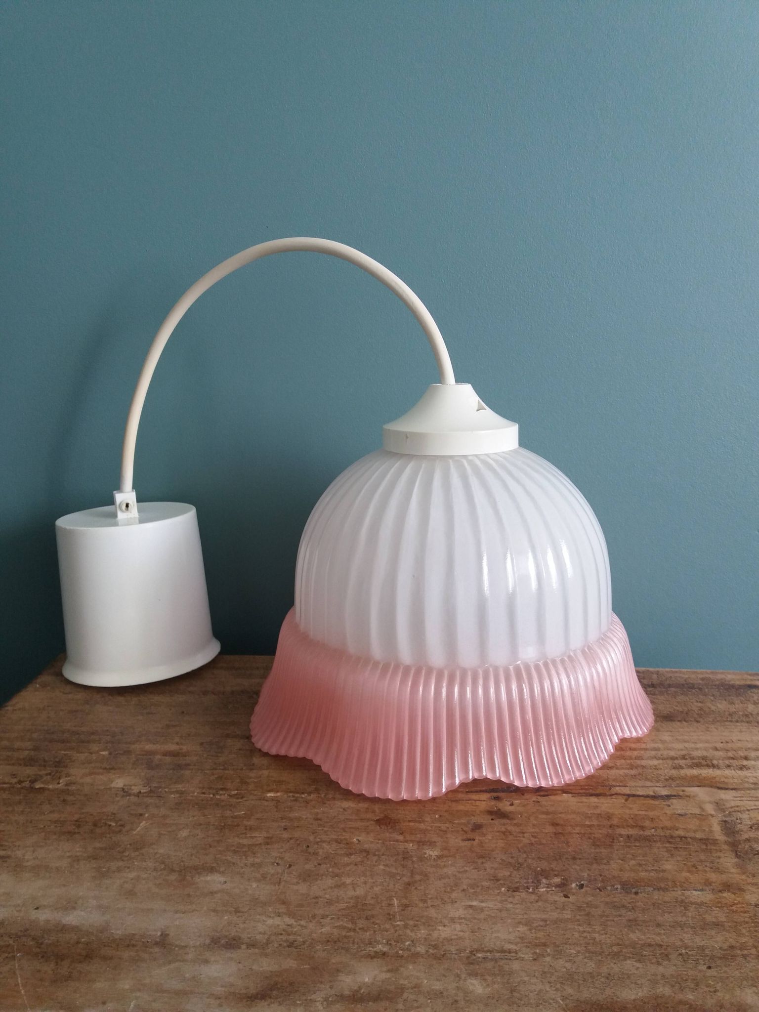 Suspension lampe abat-jour en verre