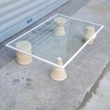 Glass coffee table