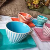 Set of 4 vintage lbvyr cups & saucers – 1970s