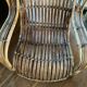 Rattan wicker armchair from the 60s/70s