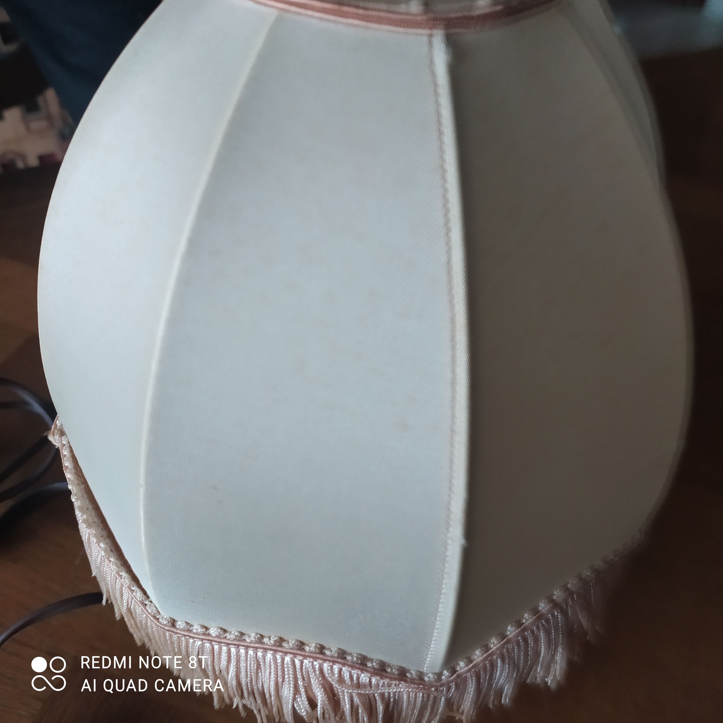 Vintage lamp flowers and fringes