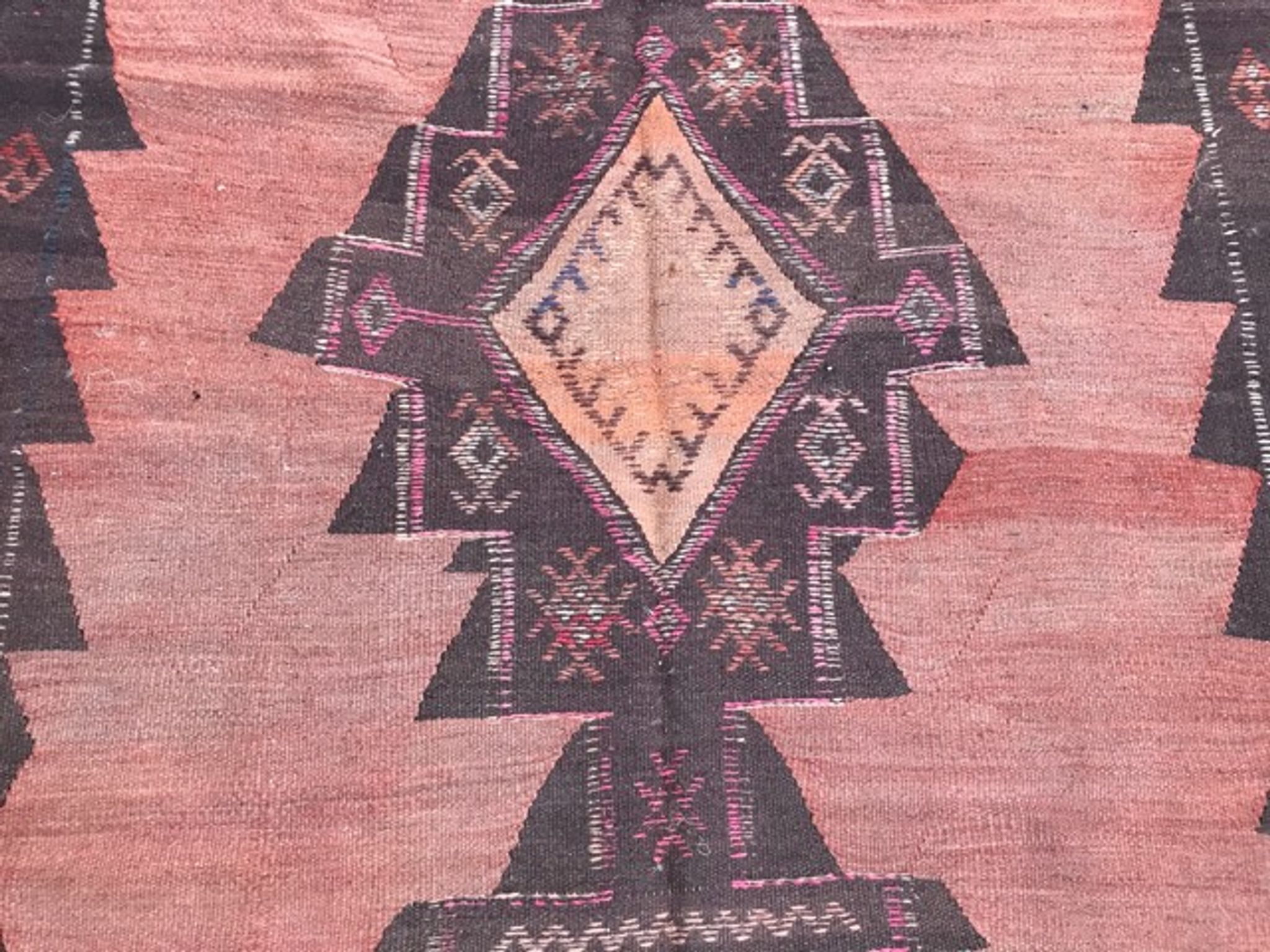 Kilim persan tribal fait main 145x384 cm
