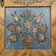 Painted Folk Art Bridal Cabinet 1846