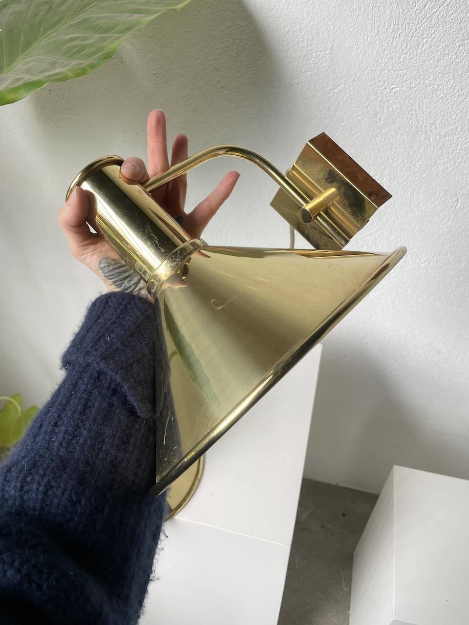 Pair of Hovik Lys brass wall lights Jonas Hidle Denmark