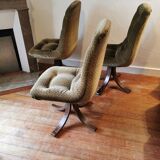 3 vintage swivel chairs