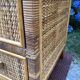 Vintage rattan chest of drawers has 3 drawers.
