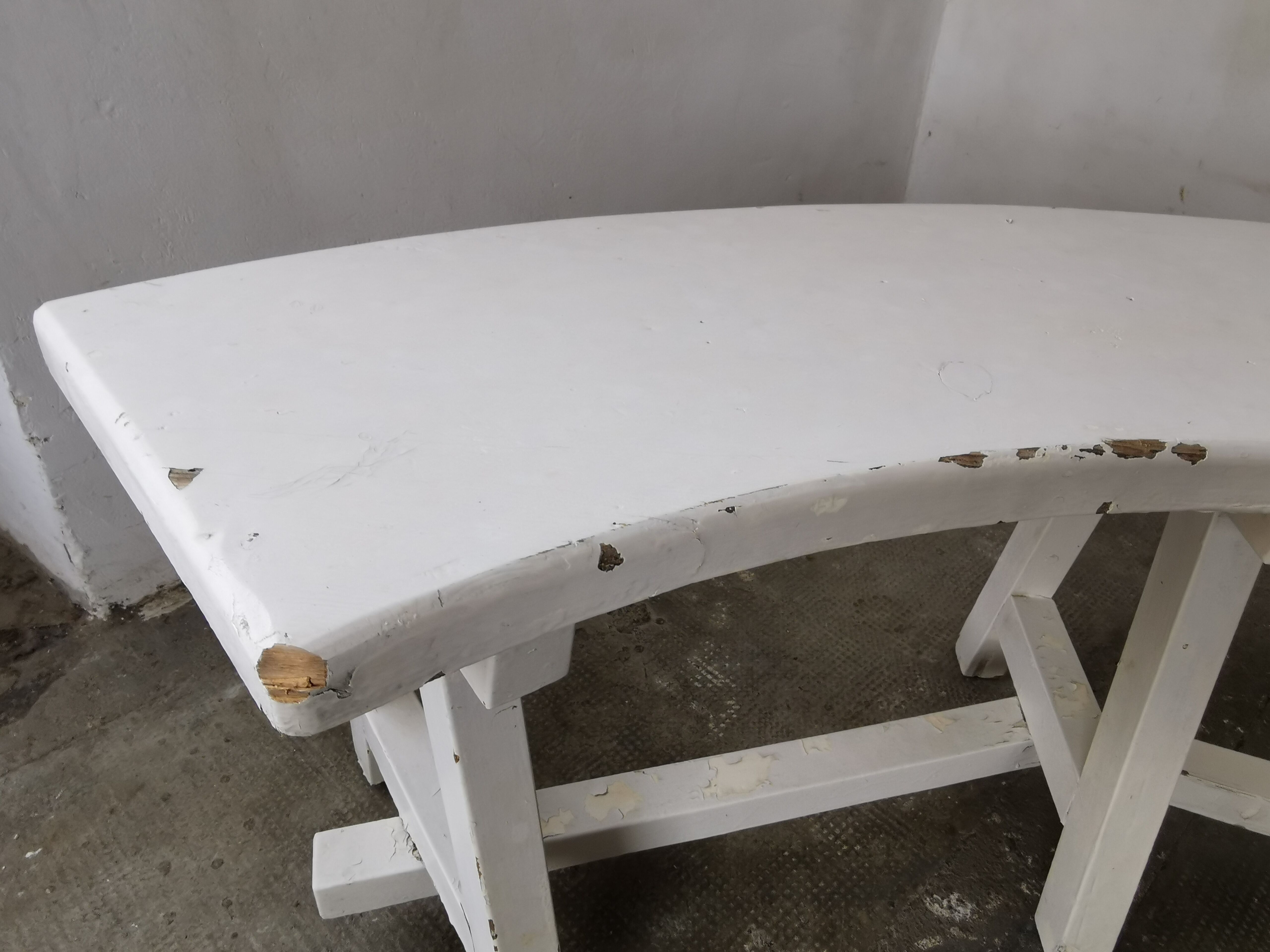 Pair of benches in white fir