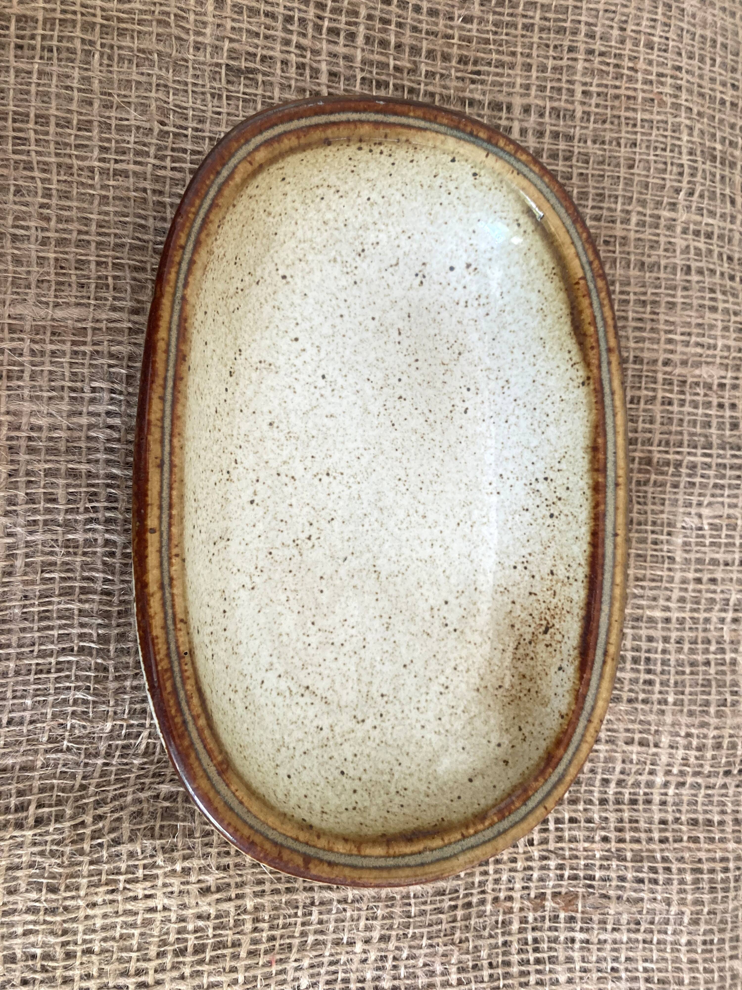 Lot de 3 plats vintage en grès émaillés Jean Austruy