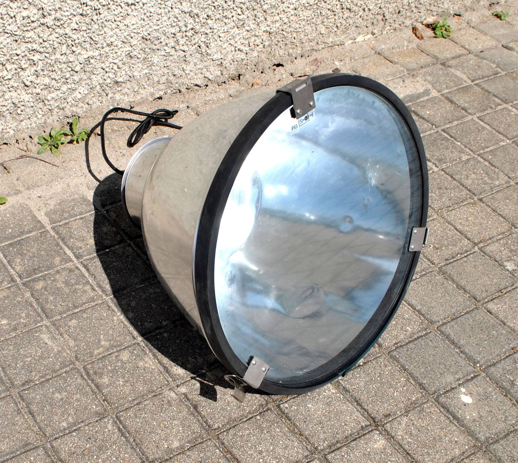 Industrial Workshop Pendant Lamp in Vintage Metal and Glass