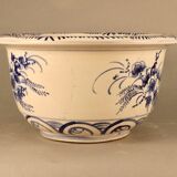 Blue earthenware pot cover