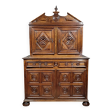 Cabinet a 4 volets époque Louis XIII en noyer massif vers 1680