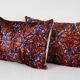 Set of 2 vintage velvet cushion covers 41x61 cm