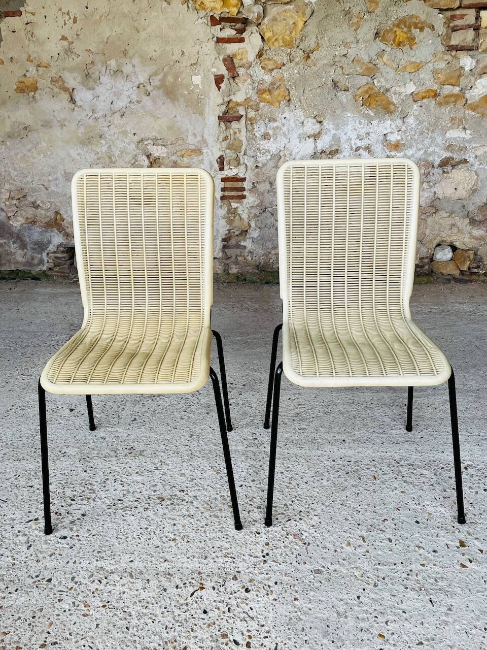 Pair of vintage garden chairs by Fantasia, circa 1950s