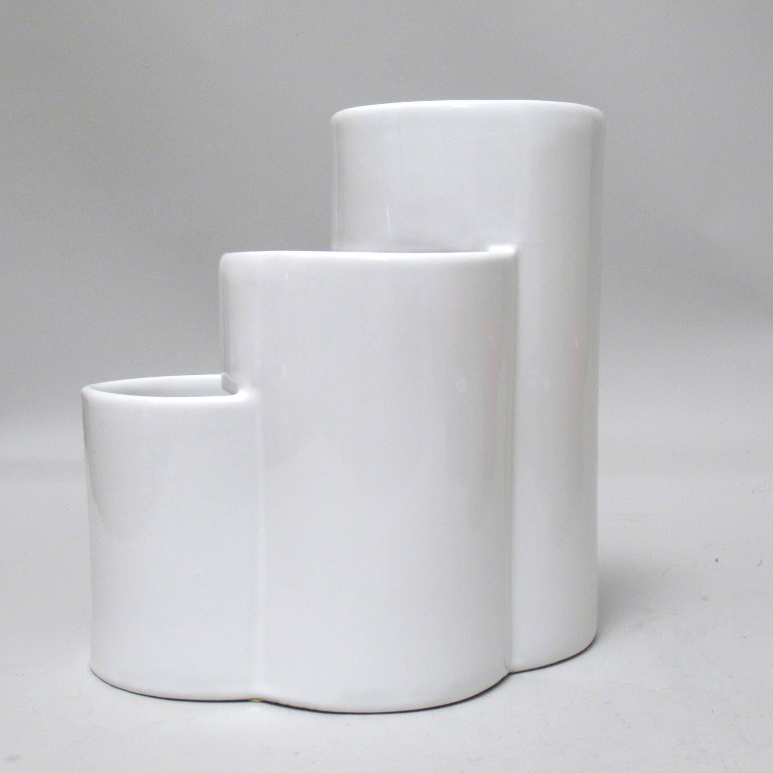Vase Aster blanc Giotto Stoppino Fratelli Brambilla