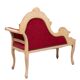Louis XVI Red Velvet Hall Sofa 1950s France