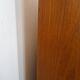 Deens hoge teak vakkenkast met bar vintage wandkast