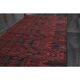 Vintage Turkish Oushak Handmade Wool Cotton Red Runner Rug 80x281
