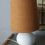 Ceramic lamp with jutte lampshade