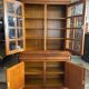 Library buffet two-body display cabinet solid cherry Louis-Philippe