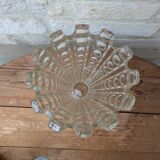 Ancien vase en verre pressé style art deco sklo union