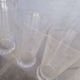 Serie 5 verres Daum cristal filigrané