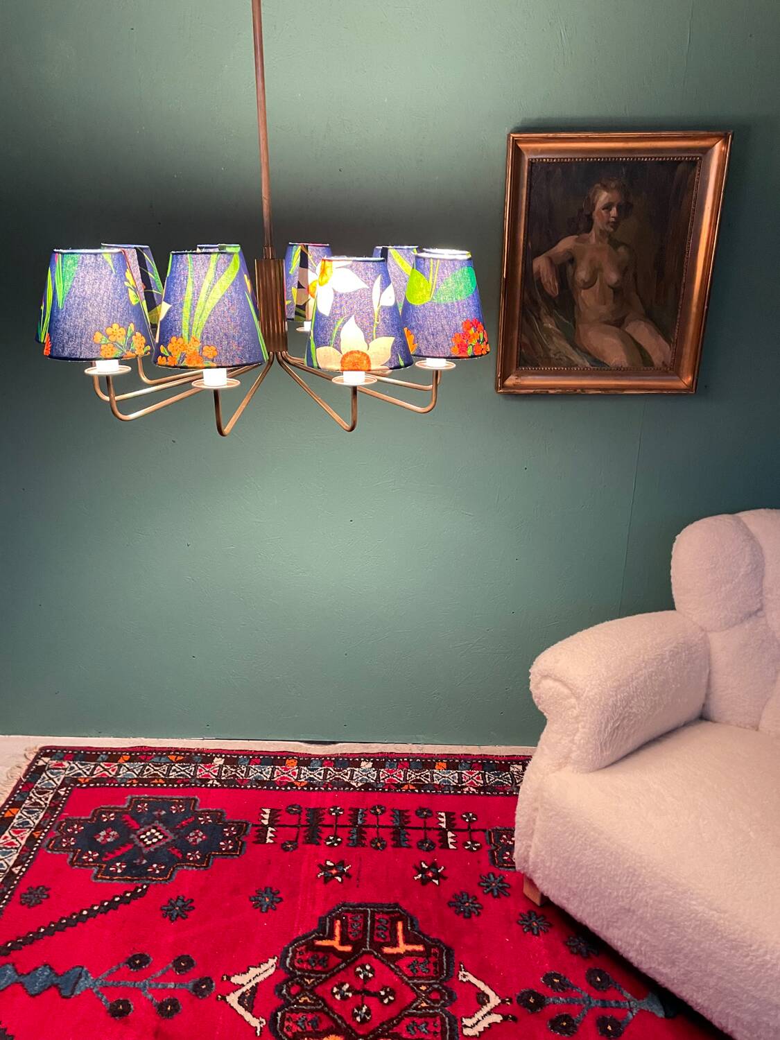 A very rare mid-century chandelier designed by Danish architect T. H. Valentiner