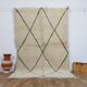 Handmade wool Berber rug 214 x 146 cm