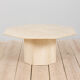 Italian Octagonal travertine table, 1980s.