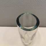 Large and heavy glass vase from Swedish Orrefors Glassworks.
