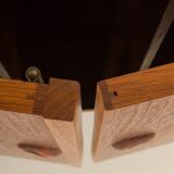 Danish mid century vinyl record cabinet in teak, 1970s