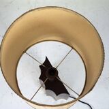 Vintage Brass Table Lamp with Fabric Shade – Original Patina. Italy 1970s