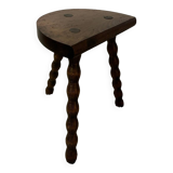 Tabouret tripode bois
