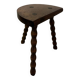 Tabouret tripode bois