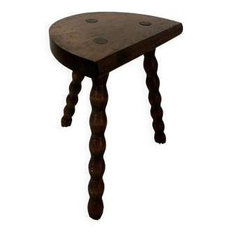 Tabouret tripode bois