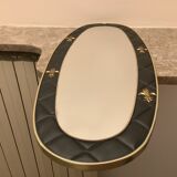 Old mirror mirror black skaï