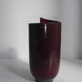 Vase 1950 en grès à col découpé