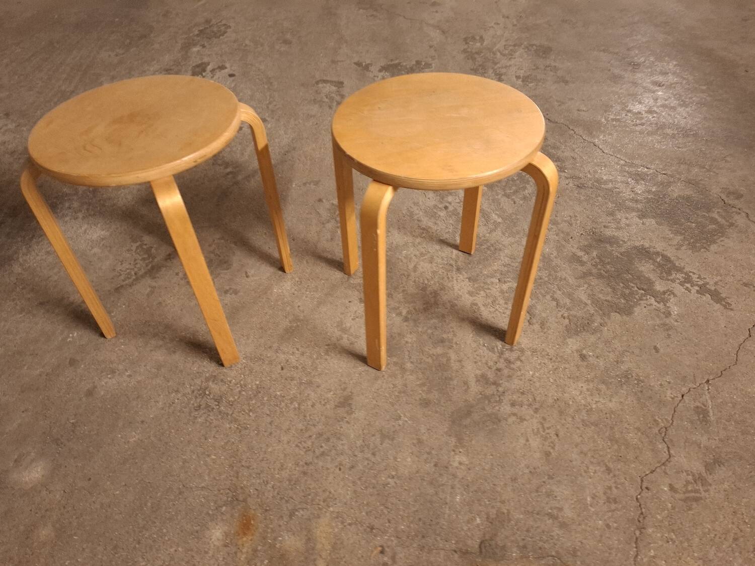2 stackable stools, vintage 90'S Ikea