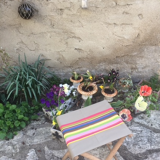 Folding vintage stool