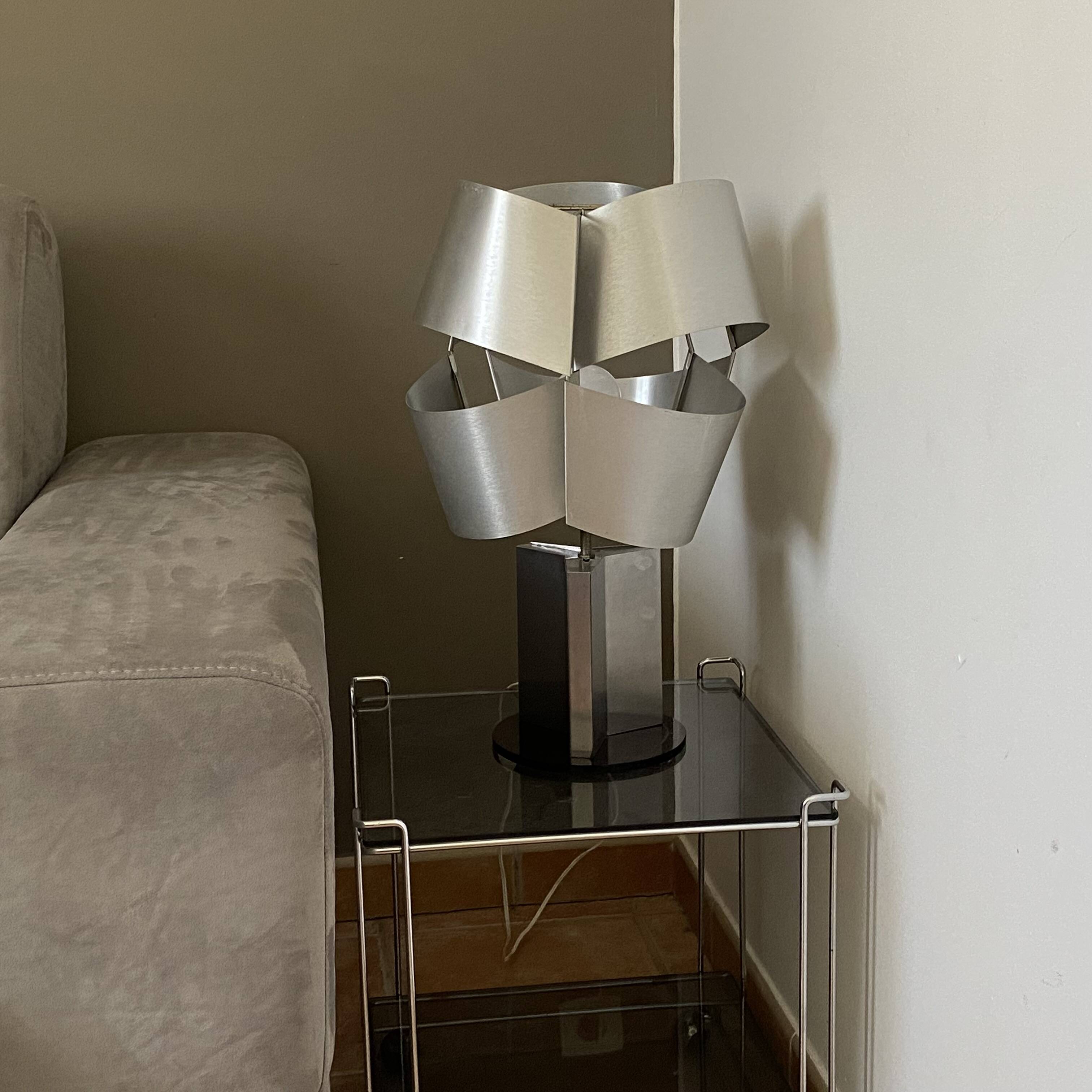 Space age lamp with max sauze lampshade. 1970.