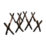 4 silver metal knife holders