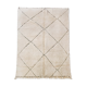 Moroccan Berber carpet blessed ouarain ecru with black diamonds engraved 300x202cm