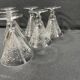6 engraved light crystal glasses