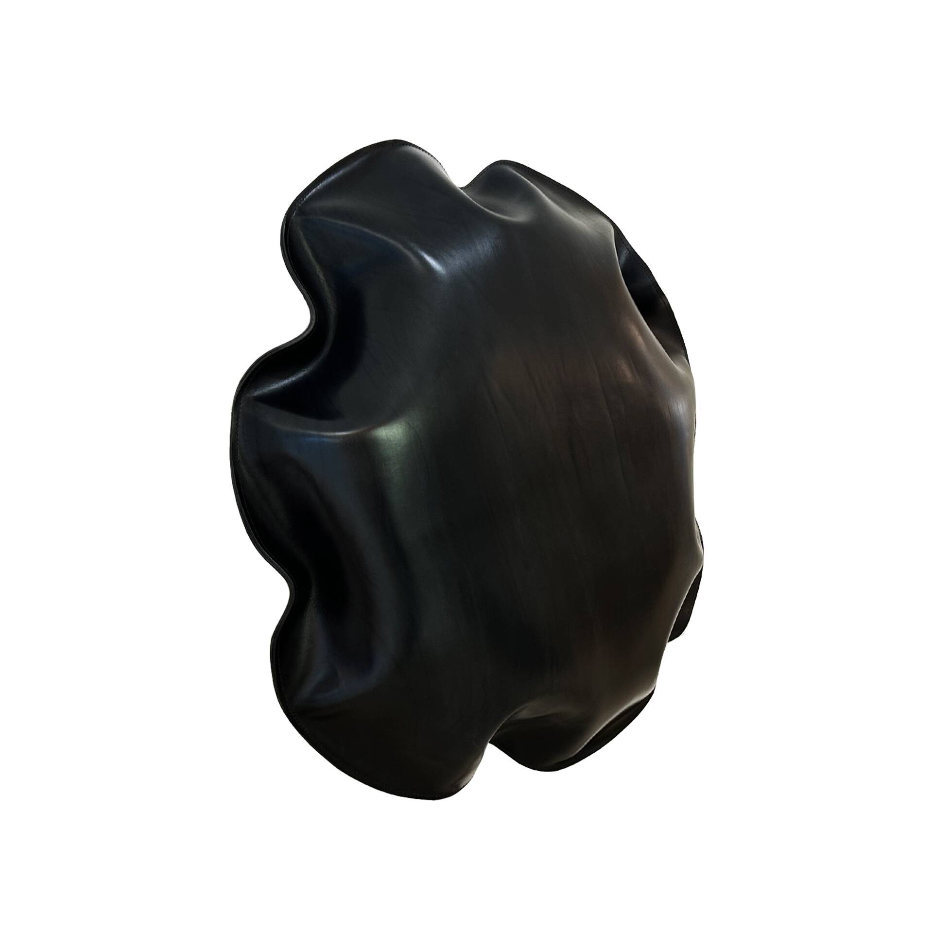 Contemporary Jordi Ribaudí Black Natural Leather Wall Sculpture, 2025