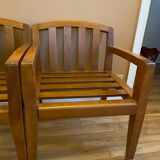 Pair of low armchairs