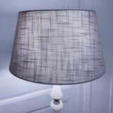 Solid alabaster floor lamp with metal trim from the 70s