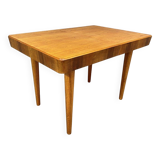 Table à manger réglable en noyer par Setona, années 1950, Tchécoslovaquie