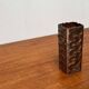 Vase bloc en métal brutaliste du milieu du siècle, années 1960