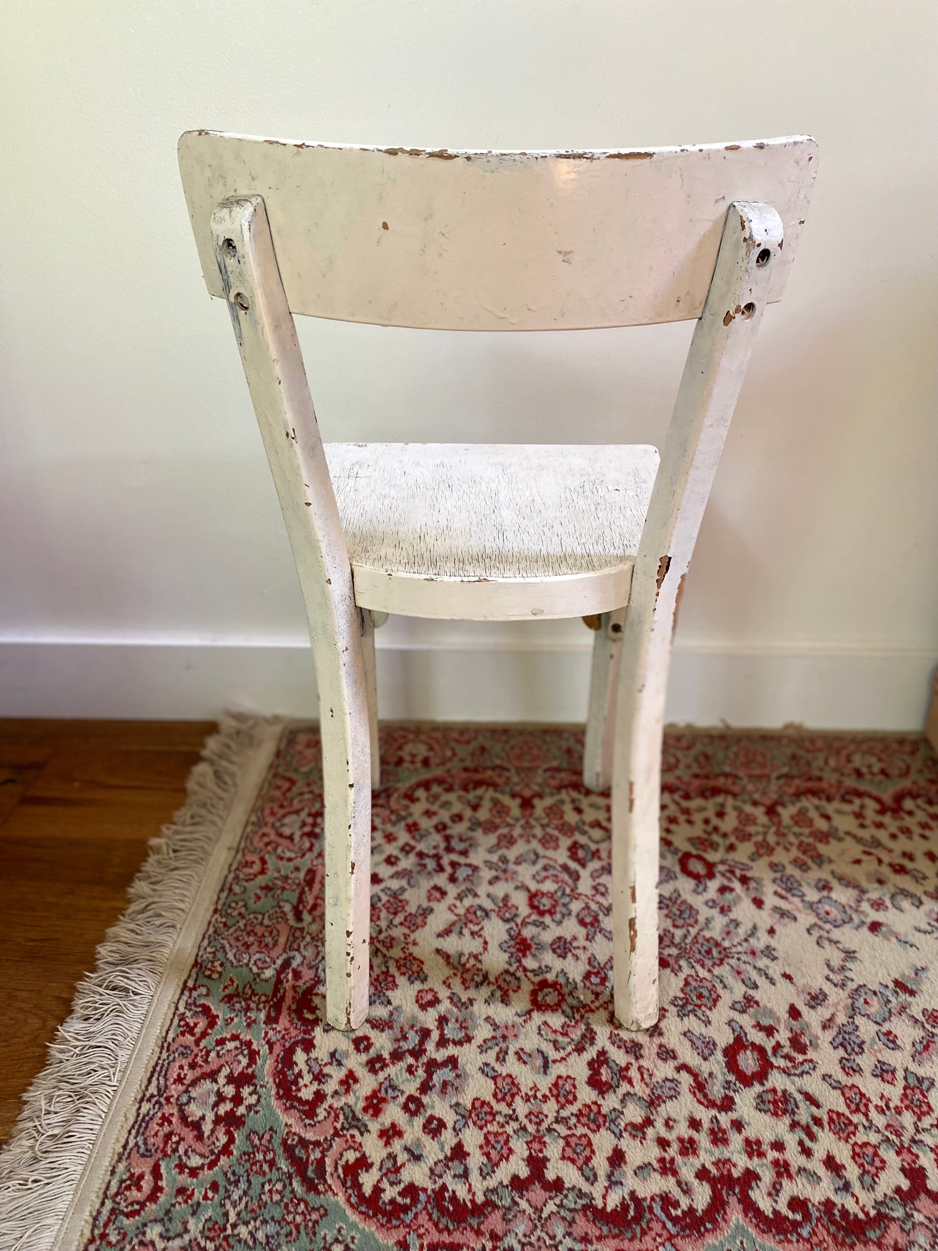 Antique wooden bistro chair for children