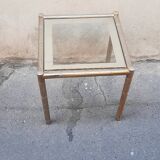 Gold-plated brass coffee table