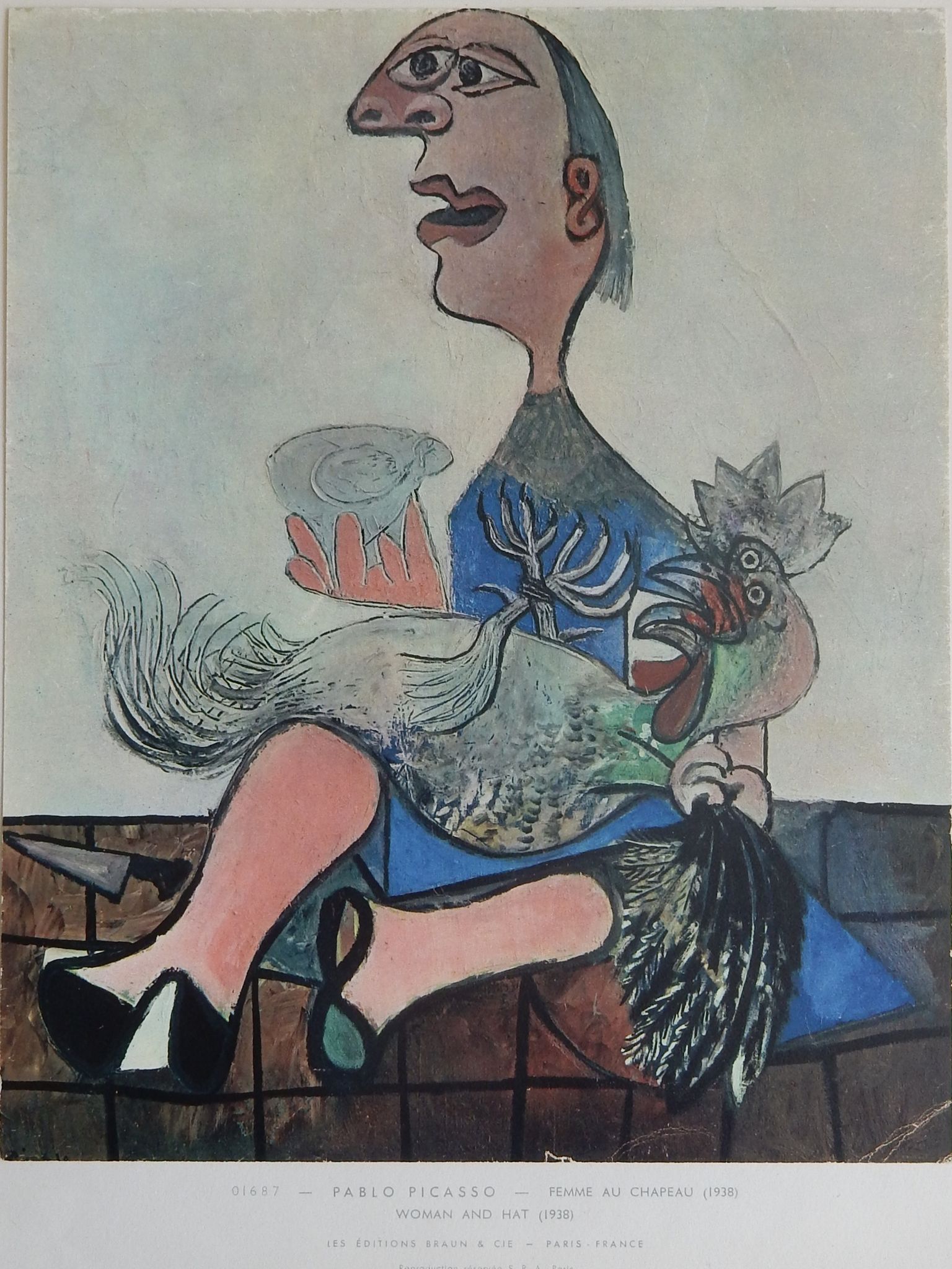 Picasso Woman with a Reproduction Hat Editions Braun - Paris